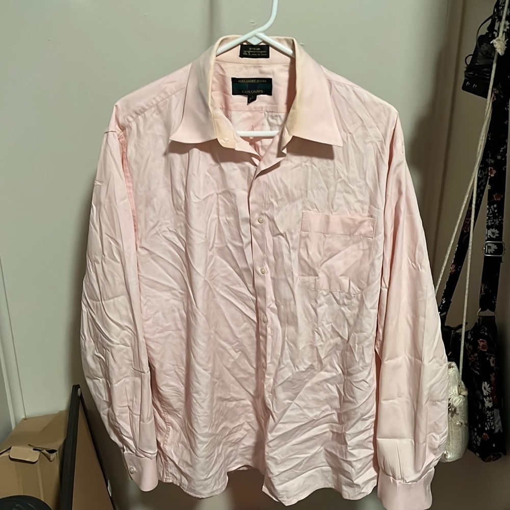 Pink long sleeve button up